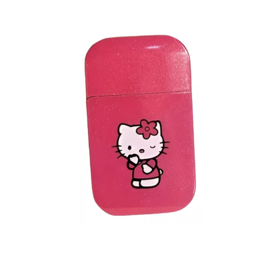 Encendedor Hello Kitty con llama rosa